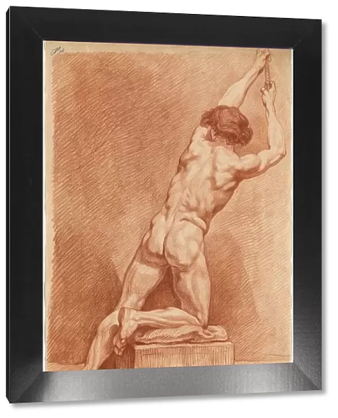 A Male Nude Seen from Behind, c. 1760. Creator: Unknown