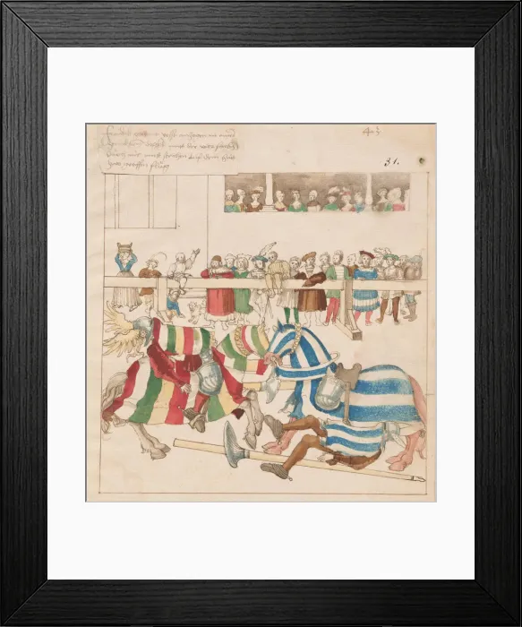 Framed Print : Freydal, The Book of Jousts and Tournaments of Emperor Maximilian I: Combats Framed Print : Freydal, The Book of Jousts and Tournaments of Emperor Maximilian I: Combats