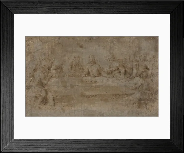 Framed Print : The Last Supper, mid 16th century. Creator: Unknown Framed Print : The Last Supper, mid 16th century. Creator: Unknown