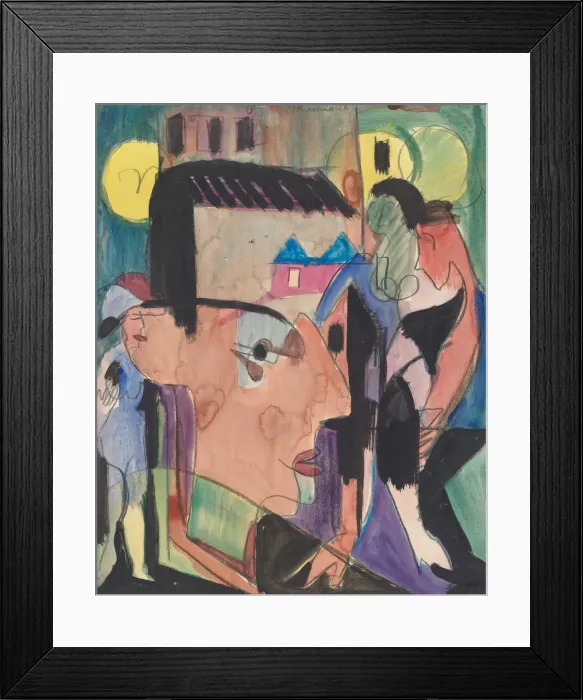 Framed Print : Self-Portrait, 1928. Creator: Ernst Kirchner Framed Print : Self-Portrait, 1928. Creator: Ernst Kirchner