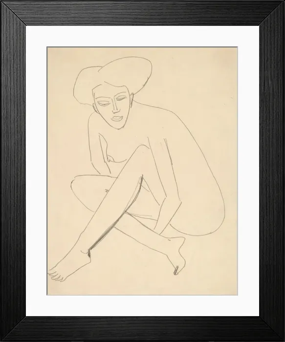 Framed Print : Dodo Seated, 1910. Creator: Ernst Kirchner Framed Print : Dodo Seated, 1910. Creator: Ernst Kirchner