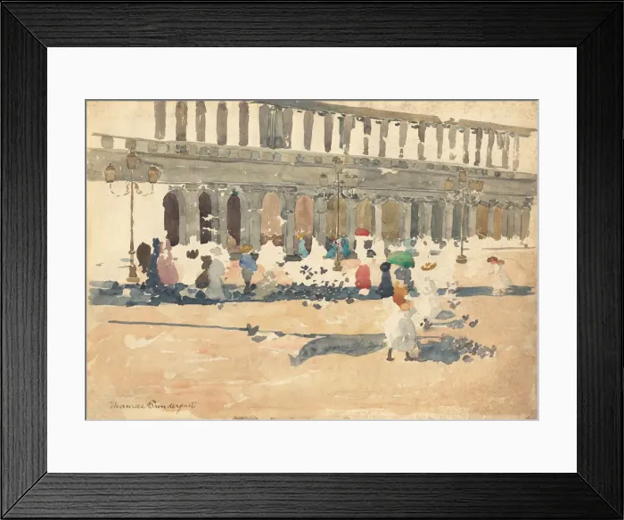 Framed Print : CaffeFlorian in Venice, 1898  /  1899. Creator: Maurice Brazil Prendergast