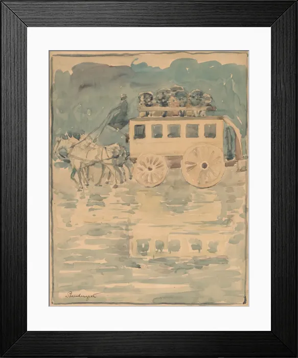 Framed Print : Parisian Omnibus, 1893 / 1894. Creator: Maurice Brazil Prendergast Framed Print : Parisian Omnibus, 1893 / 1894. Creator: Maurice Brazil Prendergast