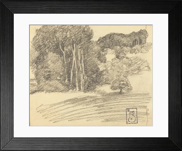 Framed Print : The Forest at Courdemanche, 1895. Creator: Theophile Alexandre Steinlen Framed Print : The Forest at Courdemanche, 1895. Creator: Theophile Alexandre Steinlen