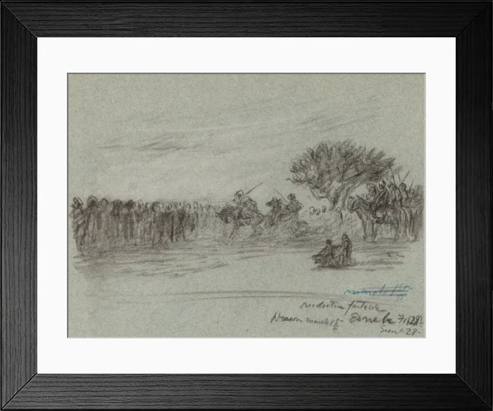Framed Print : Nile Journey, Esneh, Egypt, 1890. Creator: Elihu Vedder Framed Print : Nile Journey, Esneh, Egypt, 1890. Creator: Elihu Vedder