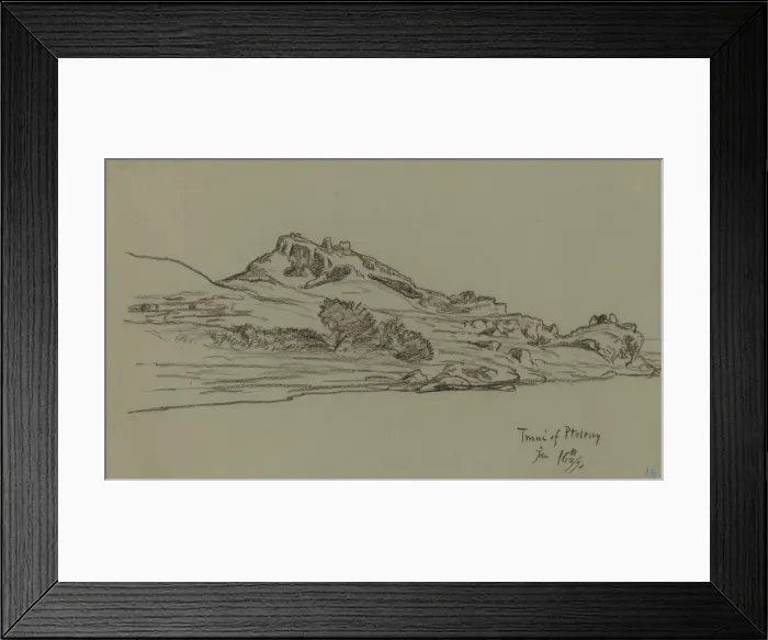 Framed Print : Nile Journey, Tmui of Ptolemy, 1890. Creator: Elihu Vedder Framed Print : Nile Journey, Tmui of Ptolemy, 1890. Creator: Elihu Vedder