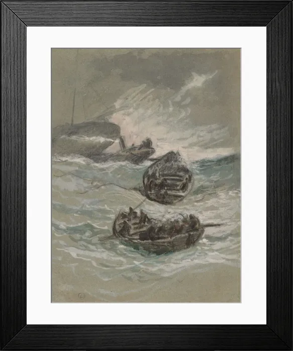 Framed Print : The Shipwreck, c. 1880. Creator: Elihu Vedder