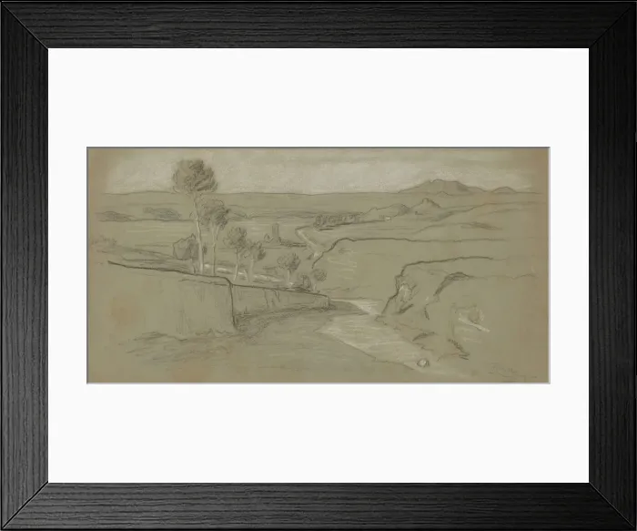Framed Print : Roman Landscape, c. 1900. Creator: Elihu Vedder Framed Print : Roman Landscape, c. 1900. Creator: Elihu Vedder
