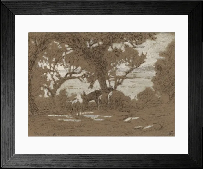 Framed Print : Mt. Colognola - Sheep Grazing on Lake Trasimeno, c. 1878. Creator: Elihu Vedder Framed Print : Mt. Colognola - Sheep Grazing on Lake Trasimeno, c. 1878. Creator: Elihu Vedder