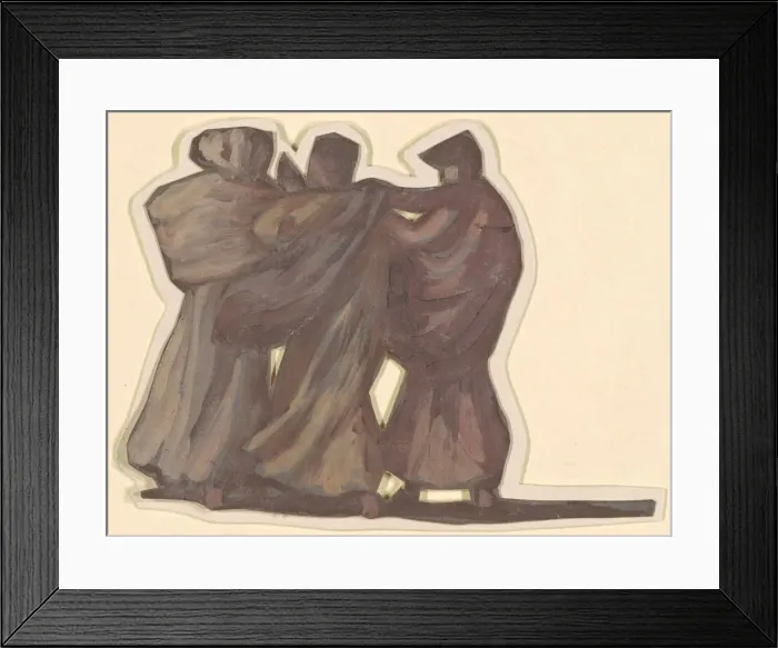 Framed Print : Study for Greek Girls Bathing, c. 1872. Creator: Elihu Vedder Framed Print : Study for Greek Girls Bathing, c. 1872. Creator: Elihu Vedder