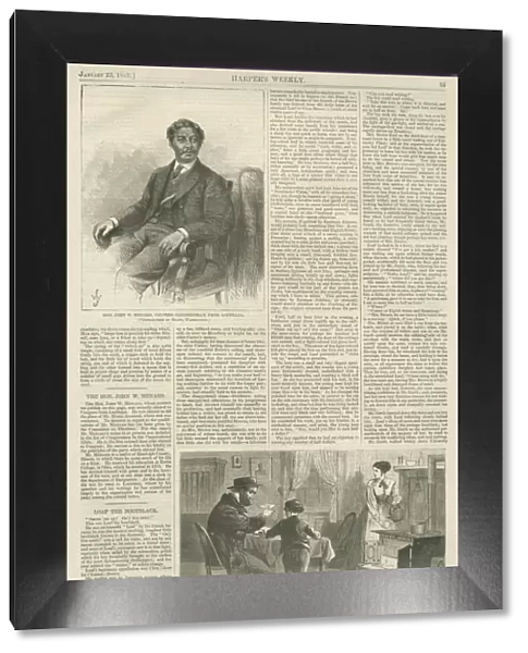 Page 53 from Harpers Weekly with an article about John W. Menard, January 23, 1869