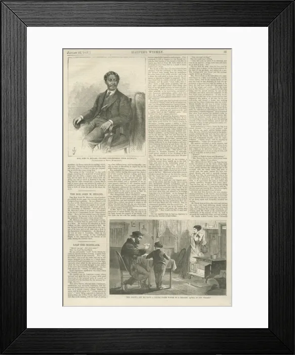 Framed Print : Page 53 from Harpers Weekly with an article about John W. Menard, January 23, 1869 Framed Print : Page 53 from Harpers Weekly with an article about John W. Menard, January 23, 1869