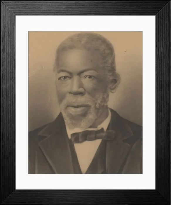 Framed Print : Photographic crayon portrait of Squire May, late 19th century. Creator: Unknown Framed Print : Photographic crayon portrait of Squire May, late 19th century. Creator: Unknown