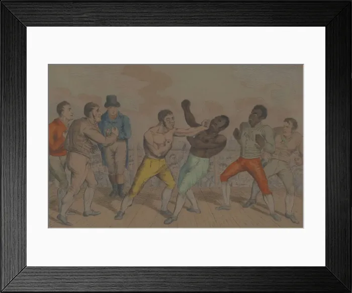 Framed Print : The Close of the Battle or the Champion Triumphant, October 3, 1811. Creator: Unknown Framed Print : The Close of the Battle or the Champion Triumphant, October 3, 1811. Creator: Unknown