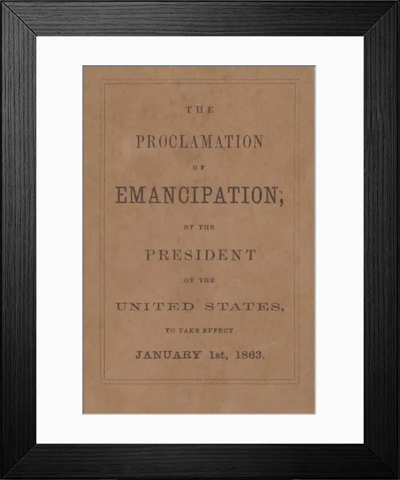 Framed Print : The Proclamation of Emancipation by the President of the United States... 1862 Framed Print : The Proclamation of Emancipation by the President of the United States... 1862