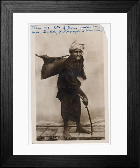 Framed Print : Water seller, Egypt, 1930s. Creator: Unknown Framed Print : Water seller, Egypt, 1930s. Creator: Unknown