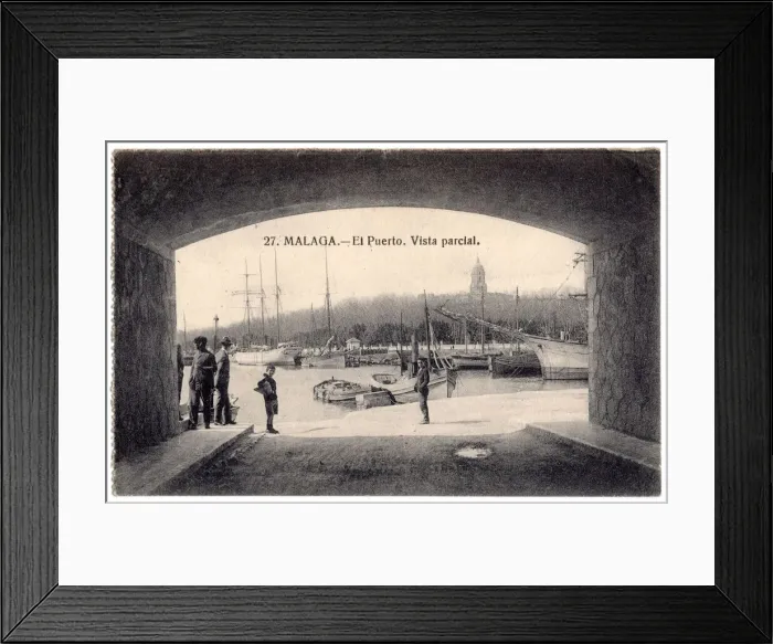 Framed Print : The port, Malaga, Spain, 1932. Creator: Unknown Framed Print : The port, Malaga, Spain, 1932. Creator: Unknown