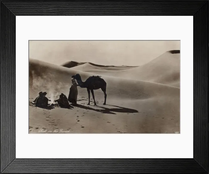 Framed Print : Rest in the Desert, 1930s. Creator: Unknown Framed Print : Rest in the Desert, 1930s. Creator: Unknown
