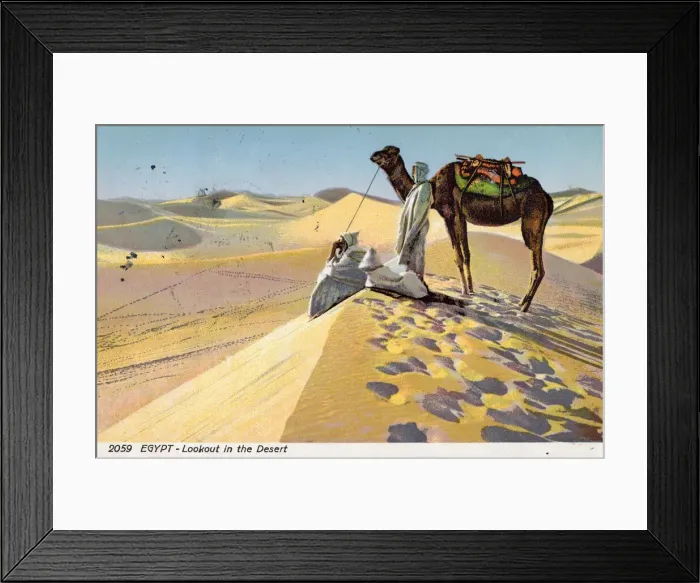 Framed Print : Egypt - Lookout in the Desert, 1930s. Creator: Unknown Framed Print : Egypt - Lookout in the Desert, 1930s. Creator: Unknown