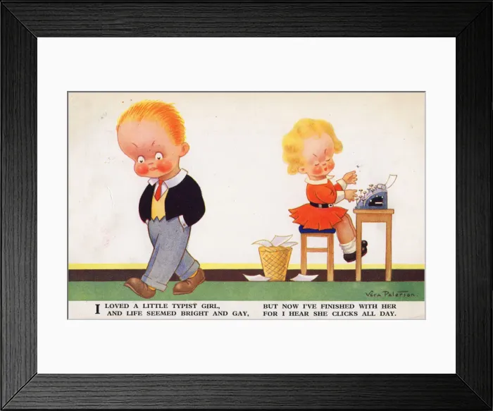 Framed Print : I loved a little typist girl, 1935. Creator: Vera Paterson Framed Print : I loved a little typist girl, 1935. Creator: Vera Paterson