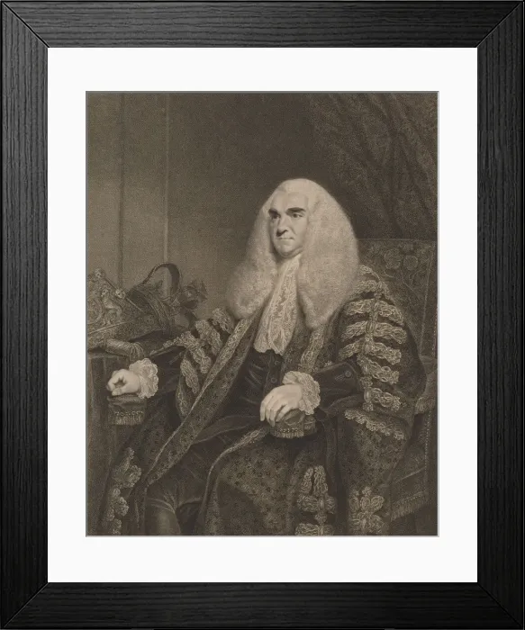 Framed Print : Edward, Lord Thurlow, 1782. Creator: Francesco Bartolozzi Framed Print : Edward, Lord Thurlow, 1782. Creator: Francesco Bartolozzi