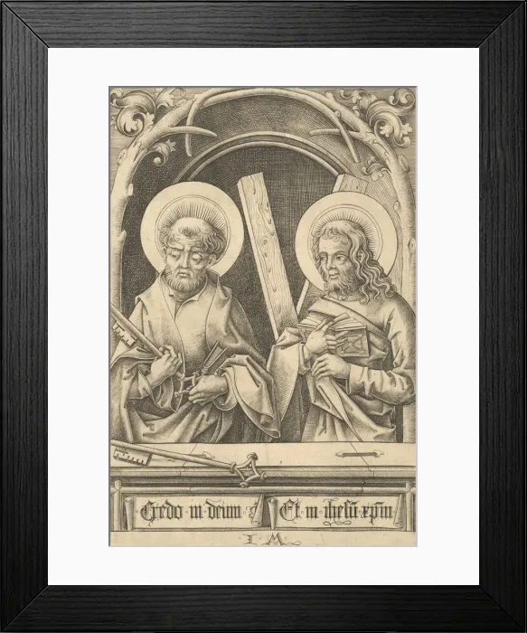 Framed Print : Saints Peter and Andrew, c. 1480 / 1485. Creator: Israhel van Meckenem Framed Print : Saints Peter and Andrew, c. 1480 / 1485. Creator: Israhel van Meckenem