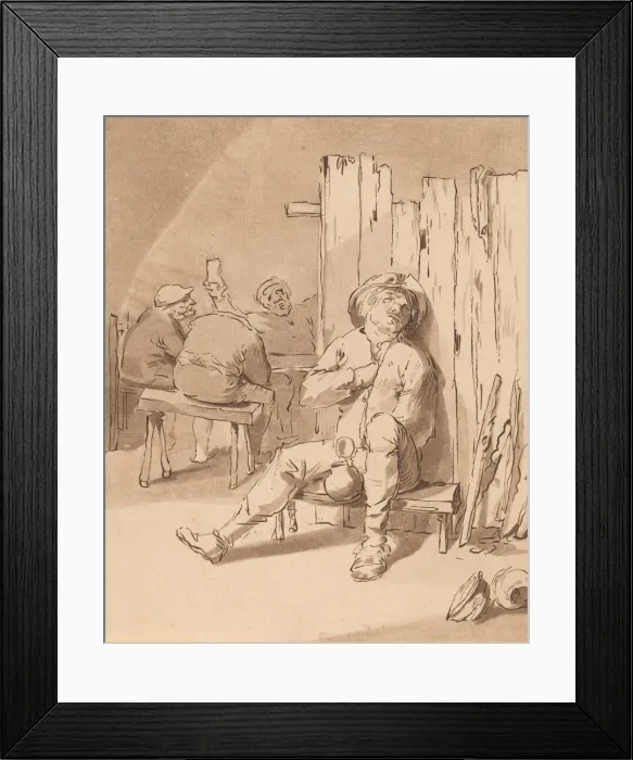 Framed Print : Drunken Peasant at an Inn, 1775. Creator: Bernhard Schreuder Framed Print : Drunken Peasant at an Inn, 1775. Creator: Bernhard Schreuder