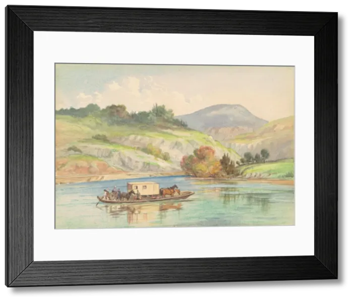 Framed Print : Crossing the James River, 1878. Creator: Unknown Framed Print : Crossing the James River, 1878. Creator: Unknown