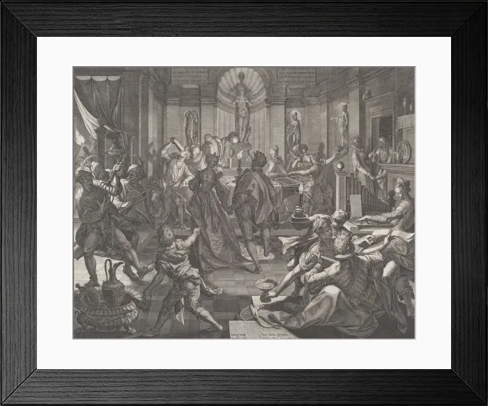 Framed Print : A Pleasure House, 1588. Creator: Johann Sadeler I Framed Print : A Pleasure House, 1588. Creator: Johann Sadeler I
