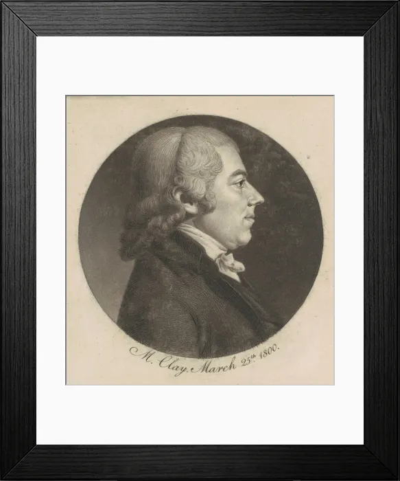 Framed Print : Matthew Clay, 1800. Creator: Charles Balthazar Julien Fevret de Saint-Memin Framed Print : Matthew Clay, 1800. Creator: Charles Balthazar Julien Fevret de Saint-Memin