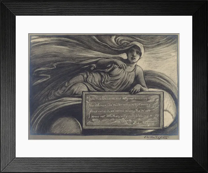 Framed Print : Into the Universe, late 19-early 20th century. Creator: Elihu Vedder Framed Print : Into the Universe, late 19-early 20th century. Creator: Elihu Vedder