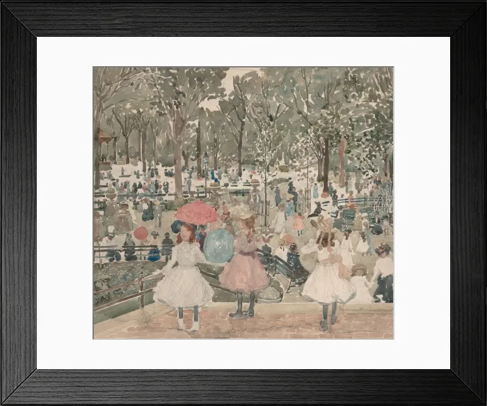 Framed Print : The Mall, Central Park, 1900  /  1903. Creator: Maurice Brazil Prendergast