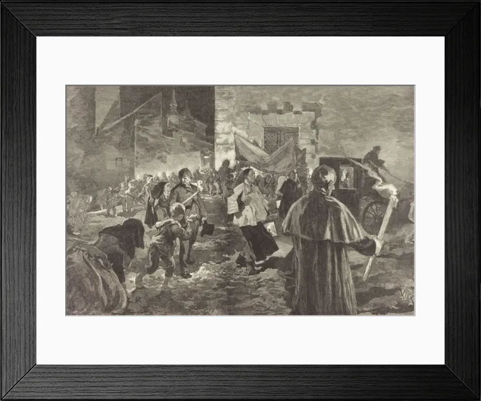 Framed Print : Espagne. La Viatique, 1889. Creator: Daniel Urrabieta Vierge Framed Print : Espagne. La Viatique, 1889. Creator: Daniel Urrabieta Vierge