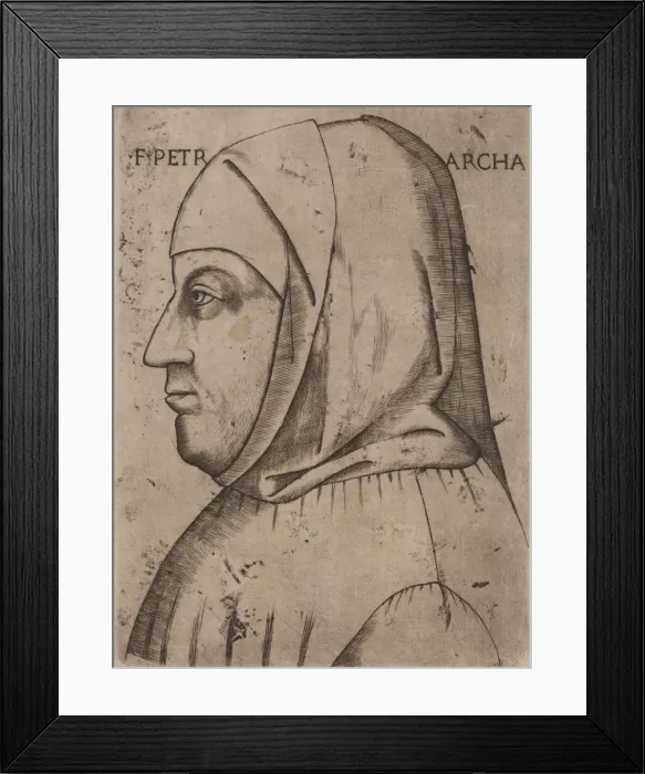 Framed Print : Portrait of Petrarch, first half 16th century. Creator: Unknown Framed Print : Portrait of Petrarch, first half 16th century. Creator: Unknown