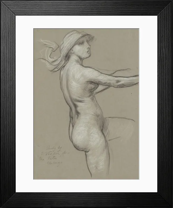Framed Print : Study for The Fates Gathering in the Stars, 1884-1887. Creator: Elihu Vedder Framed Print : Study for The Fates Gathering in the Stars, 1884-1887. Creator: Elihu Vedder