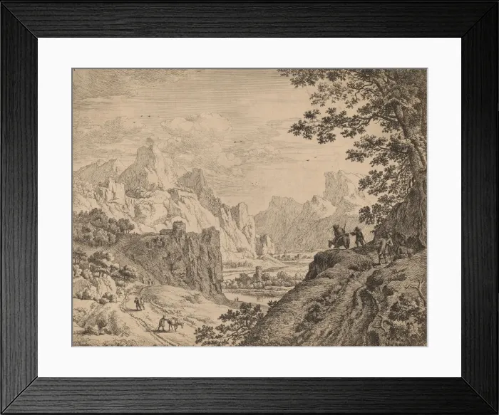 Framed Print : View of the River Rhine. Creator: Jan van Aken Framed Print : View of the River Rhine. Creator: Jan van Aken