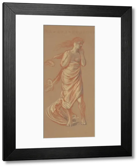 Framed Print : Study for Greek Girls Bathing'[recto], c. 1872. Creator: Elihu Vedder