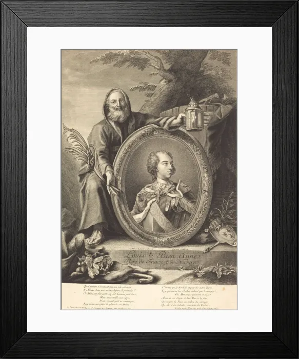 Framed Print : Louis le Bien Aime. Creator: Pierre Francois Basan Framed Print : Louis le Bien Aime. Creator: Pierre Francois Basan