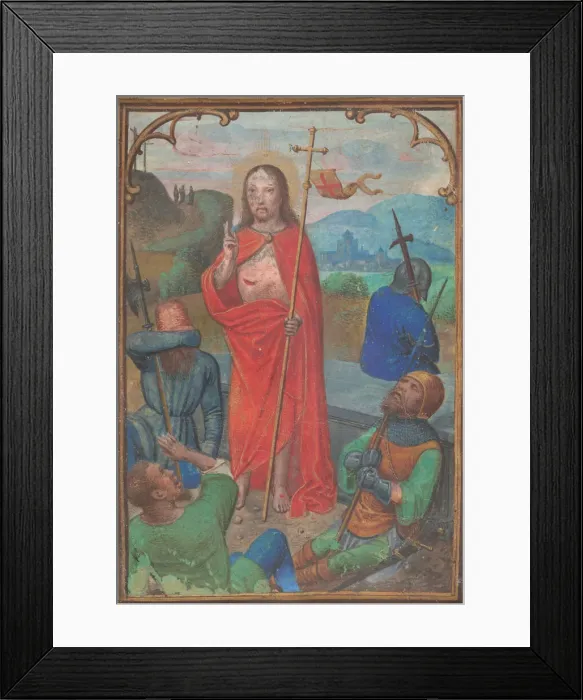 Framed Print : The Resurrection, c. 1530. Creator: Simon Bening Framed Print : The Resurrection, c. 1530. Creator: Simon Bening