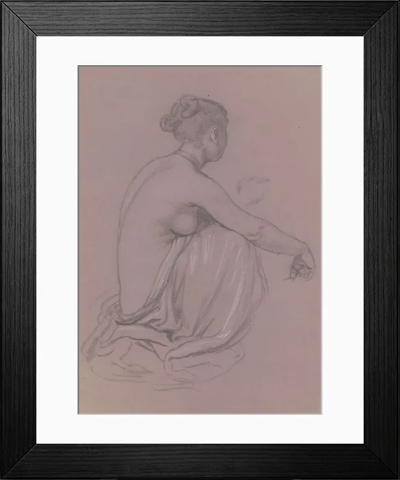 Framed Print : Study for Greek Girls Bathing, c. 1872. Creator: Elihu Vedder Framed Print : Study for Greek Girls Bathing, c. 1872. Creator: Elihu Vedder