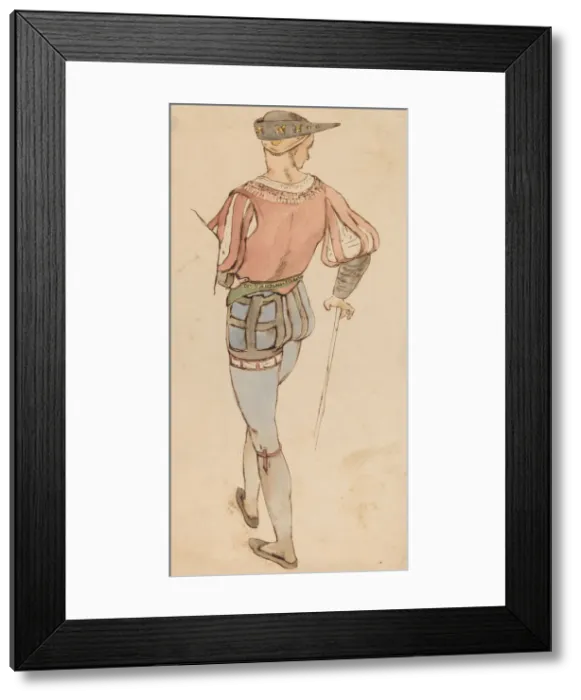 Framed Print : Study after Old Master, c. 1858. Creator: Elihu Vedder Framed Print : Study after Old Master, c. 1858. Creator: Elihu Vedder