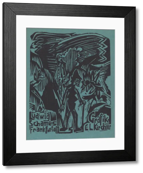 Framed Print : Ludwig Schames Frankfurt a M Grafik E L Kirchner (Ludwig Schames Frankfurt a M Framed Print : Ludwig Schames Frankfurt a M Grafik E L Kirchner (Ludwig Schames Frankfurt a M