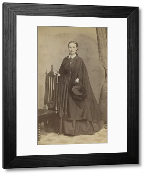 Framed Print : Carte-de-visite portrait of Carrie N. Lacy, 1865. Creator: Henry Ulke Framed Print : Carte-de-visite portrait of Carrie N. Lacy, 1865. Creator: Henry Ulke