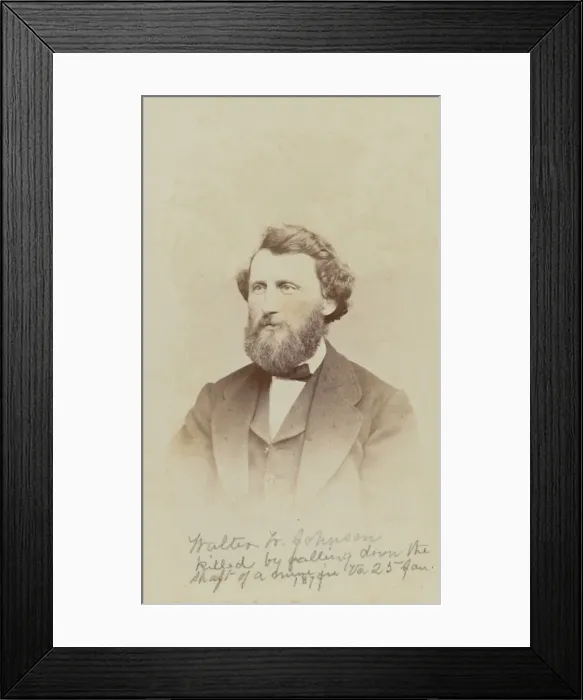 Framed Print : Carte-de-visite portrait of Walter W. Johnson, 1868. Creator: Henry Ulke Framed Print : Carte-de-visite portrait of Walter W. Johnson, 1868. Creator: Henry Ulke