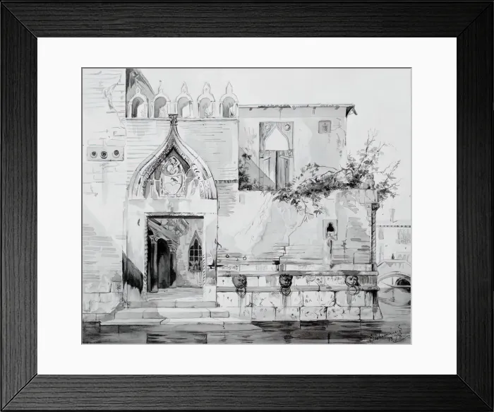 Framed Print : Building in Venice, 1878. Creator: Louis Michel Eilshemius Framed Print : Building in Venice, 1878. Creator: Louis Michel Eilshemius