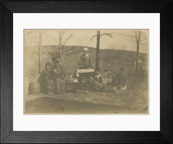 Framed Print : Albumen print of enslaved women and their children near Alexandria Framed Print : Albumen print of enslaved women and their children near Alexandria