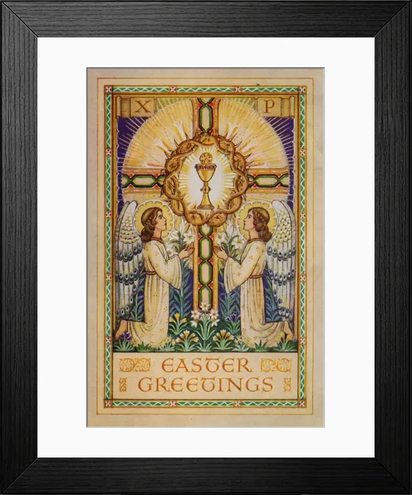 Framed Print : Easter Greetings, 1930s. Creator: Unknown Framed Print : Easter Greetings, 1930s. Creator: Unknown