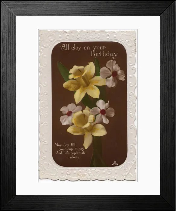 Framed Print : All Joy on your Birthday, 1935. Creator: Unknown Framed Print : All Joy on your Birthday, 1935. Creator: Unknown
