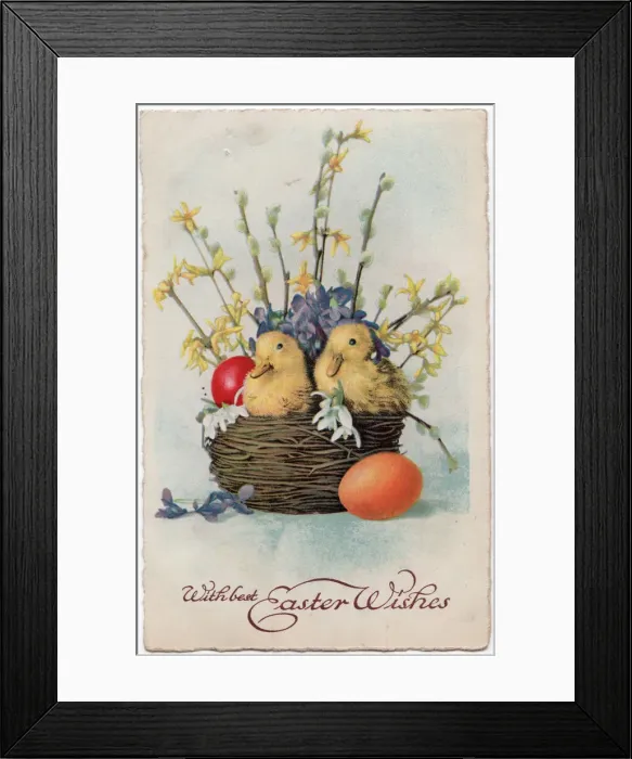 Framed Print : With best Easter Wishes, 1932. Creator: Unknown Framed Print : With best Easter Wishes, 1932. Creator: Unknown