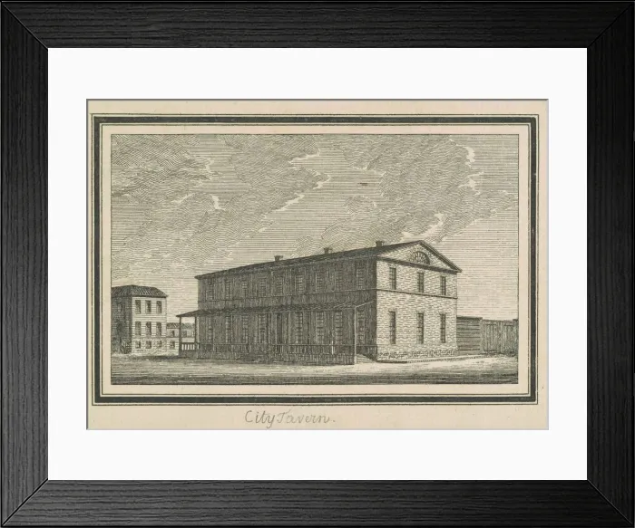 Framed Print : Esperanza, City Tavern, 1795. Creator: Charles Balthazar Julien Fé Framed Print : Esperanza, City Tavern, 1795. Creator: Charles Balthazar Julien Fé